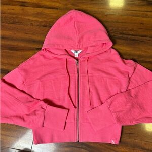 JoyLab pink cropped zipup hoodie